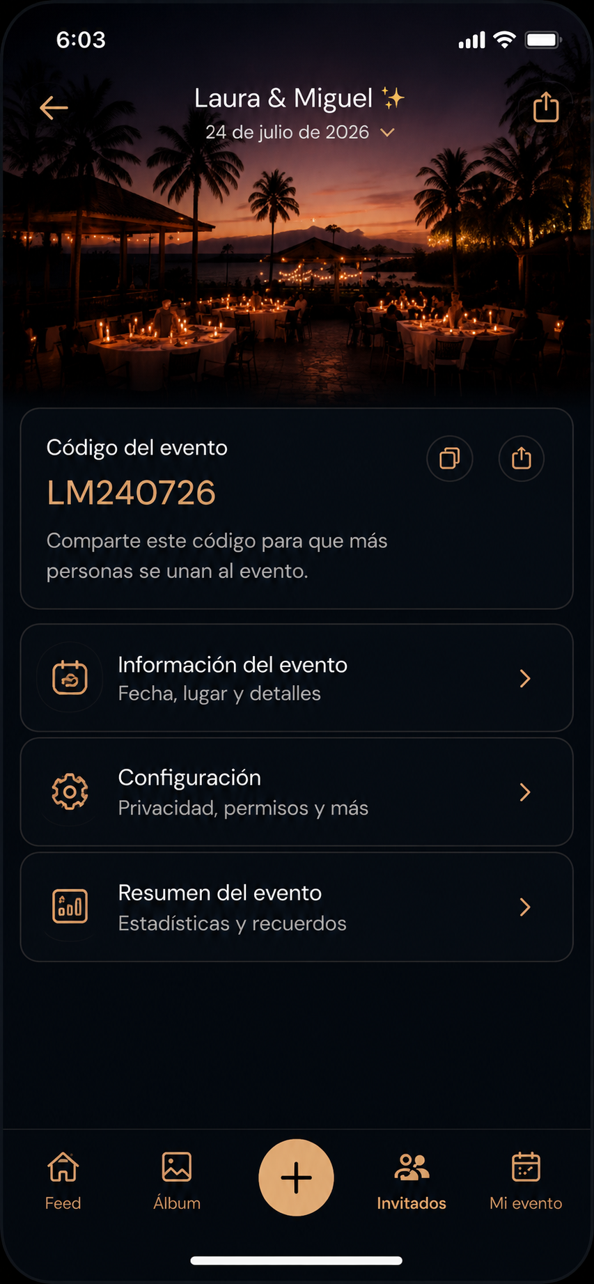 Código QR de un evento en Celebriam